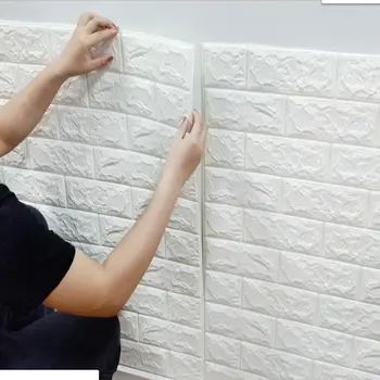 

77cmX70cm Self-adhesive veneer PE wallpaper stripping and pasting wallboard is suitable for TV wall sofa background wall decorat