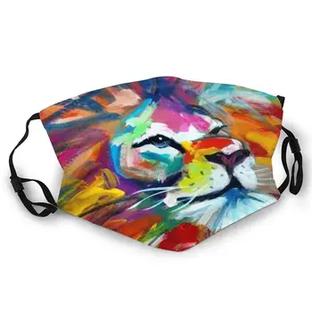 

Colorful Lion Double-sided printed dustproof and windproof mask, can be cleaned and reused, suitable for outdoor sports