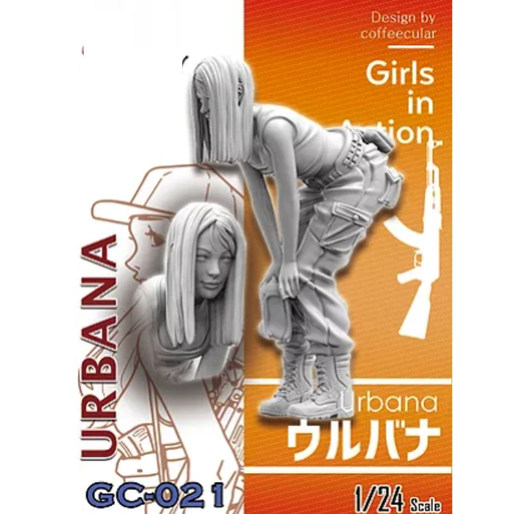 Масштаб 1/24 Неокрашенная фигурка из смолы собирающая фигуру Urbana|Наборы для сборки