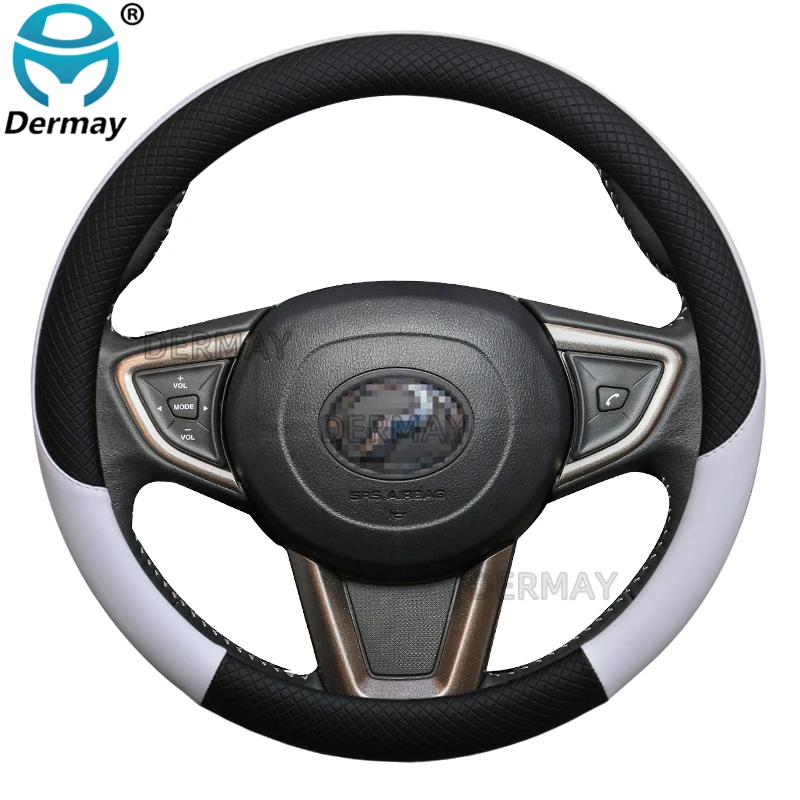 100% DERMAY бренд кожаный чехол рулевого колеса автомобиля для Perodua Myvi келиса KENARI KANCIL