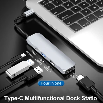 

USB Hub Type C to Multi USB 2.0+3.0 Hub HDMI Adapter 4K Thunderbolt Dock For MacBook Pro Huawei Mate 20 Splitter Port Type C Hub