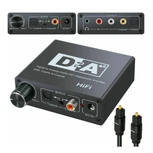 24 бит цифро-аналоговый преобразователь 3,5 Jack RCA DAC Spdif усилитель декодер оптического волокна коаксиальный для наушников с регулятором громкости