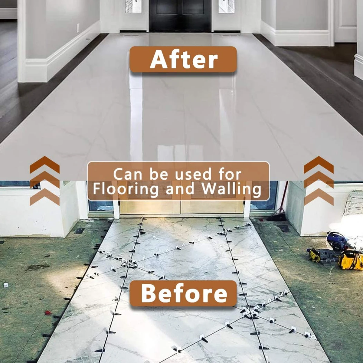 Tile Leveling System 300-1200Pcs DIY Tiles Leveler Spacers Construction Tools for Wall Floor Ceramic Tile Laying Leveling Clips