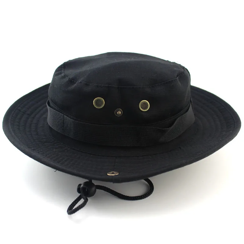 Bucket Hat Safari Boonie Hat Navy Blue Men's Panama Fishing Cotton Outdoor Unisex Women Summer Hunting Bob Sun Fisherman Hats 2
