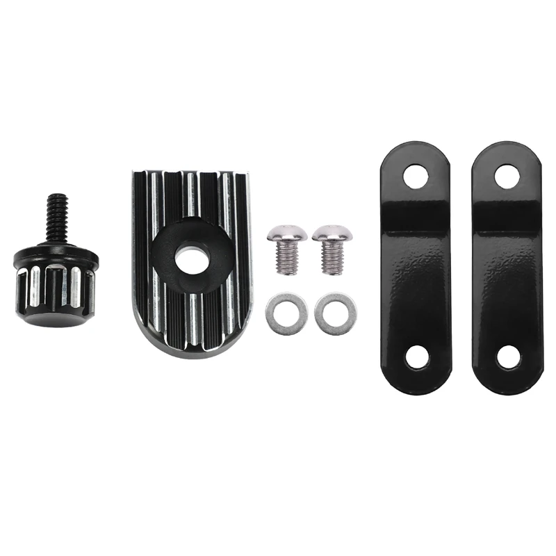 1 Pair Motorcycle Gas Tank Lift 2.56 Inch (65Mm) Gas Tank Lift Kits & 1 Set Seat Bolt Tab Screw