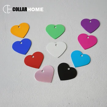 

500pcs Wholesale pet ID tags pleochroic blank nameplate engraved badge ID cards necklace customized pet collar pendant