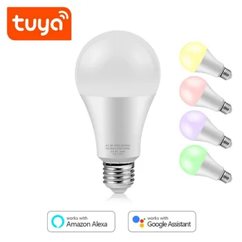 

Smart Light Bulb 9W RGB E27 LED Light Lamps Home WiFi Bulbs Voice Control Dimmable Alexa Compatible Tuya Smart Life APP Google