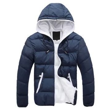

Men Long-Sleeved Color Block Zip Up Cargo Pocket Hooded Outwear men's hit color warm hooded zip-up thick parka jacket coat1