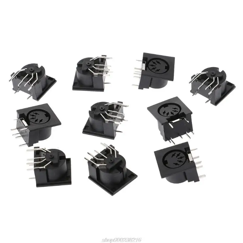 10 Pcs/Set PCB Panel Mount Female Connector DIN5 DIN 5-Pin Jack DS-5-01 MIDI N11 21 Dropshipping | Обустройство дома