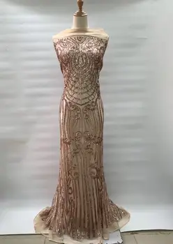 

fashionable tulle embroidery french net lace fabric Sophia-12.4109 with beads for party dress