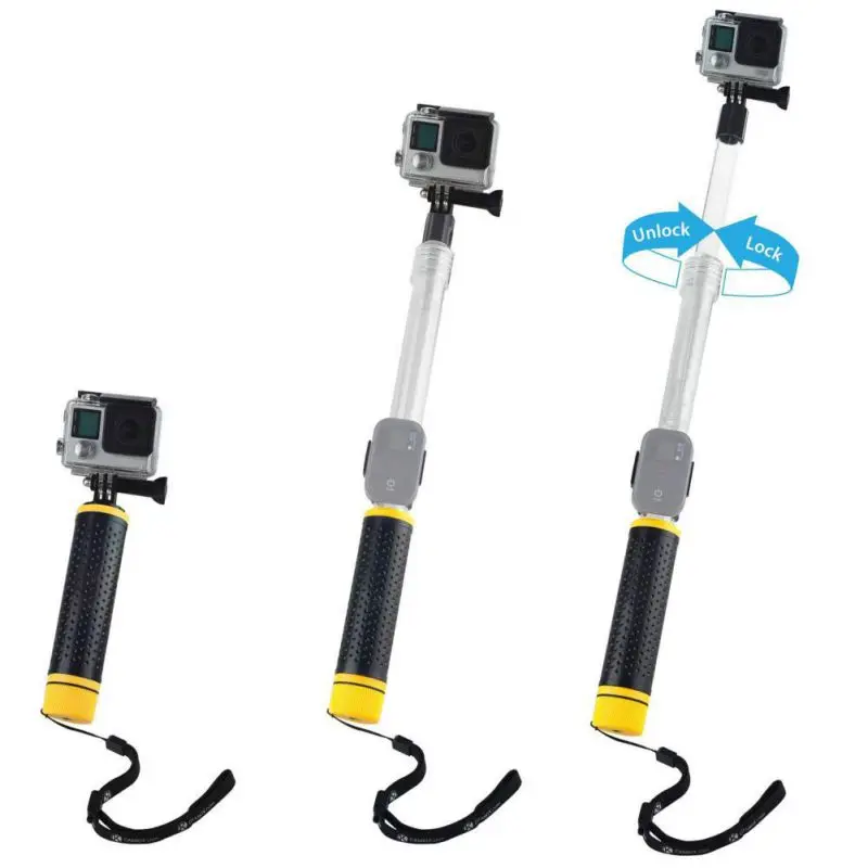 

For GoPro Selfie Sticks Waterproof Telescopic Pole Floating Hand Grip For Gopro Hero 7, 6 5, 4 Sports Camera