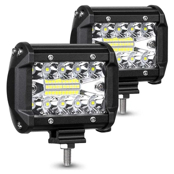 

120W Work Lights 4 Inch LED Light PODS,LED Lights for Cars, Light Bar Combo Beam Cube LED Work Light Driving Off Road Tri-Row Da
