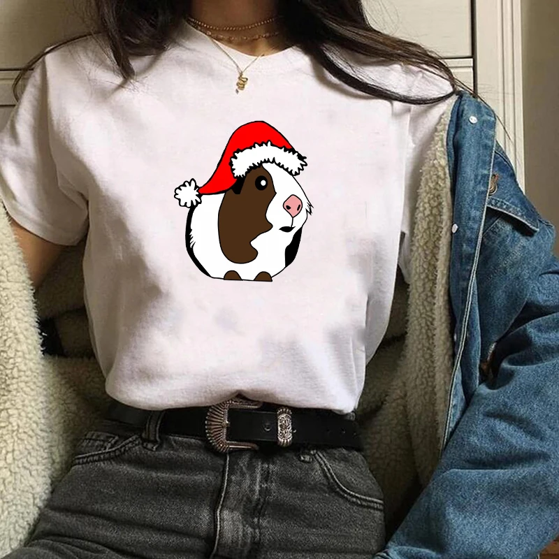 Женская модная Новогодняя одежда с принтом Merry Christmas женская футболка Kawaii футболка Camisas панк женские футболки - Цвет: bvr20205