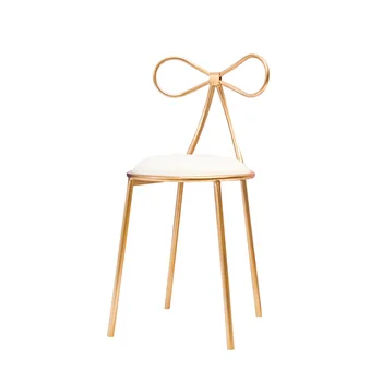 

Nordic iron dressing stool butterfly dressing table stool simple creative makeup chair simple casual dining chair