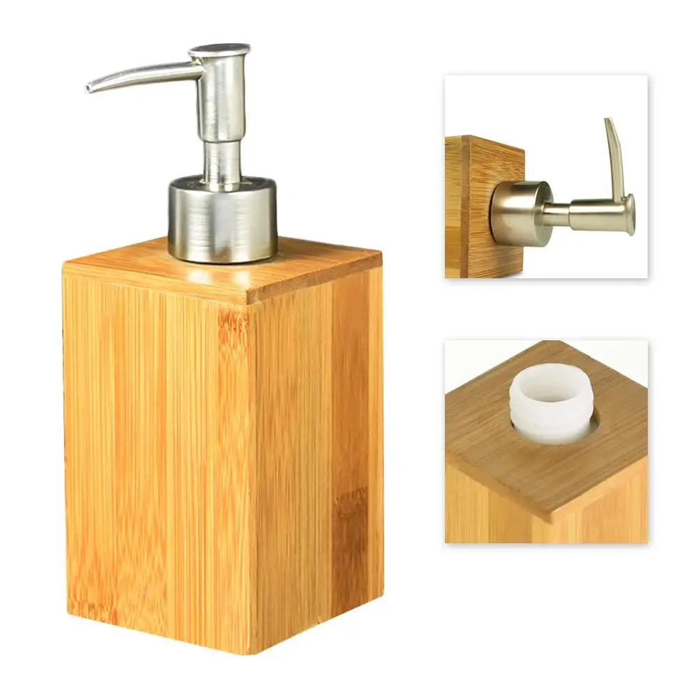 Home Bathroom Liquid Soap Dispenser Hand Sanitizer Bamboo Bottle Restaurant Hotel Lotion Tank Press Shower Gel Hand Soap Bottle Home Bathroom Liquid Soap Dispenser Hand Sanitizer Bamboo Bottle Restaurant Hotel Lotion Tank Press Shower Gel Hand Soap Bottle