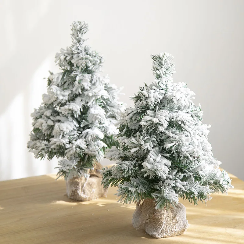 Искусственная Мини Рождественская елка искусственная сосна елка Рождественская елка орнамент со снегом