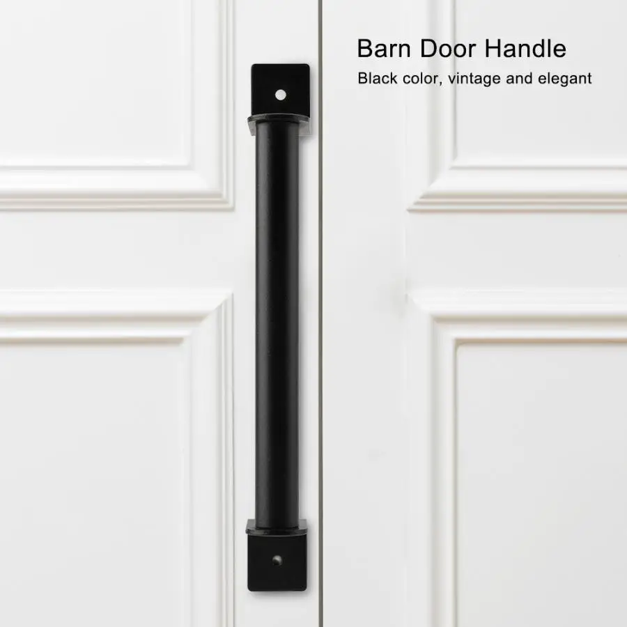 

Barn Door Pull Black Heavy Duty Carbon Steel Pull Handle for Sliding Barn Door Closet Wooden Gate Hardware