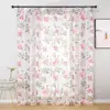 Tul cortinas para sala de estar Floral cortinas paneles ventana cortina de dormitorio clásico cortinas púrpuras flor Rosa tamaño personalizado ► Foto 3/6