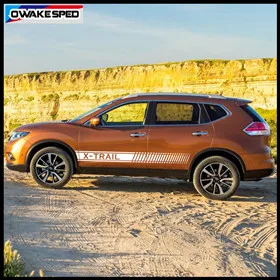 Both Side 4x4 Sport Stripes For Nissan X-Trail T31 T30 Car Door Skirt Stickers Off Road Styling Auto Body Decor Decals (5)_副本