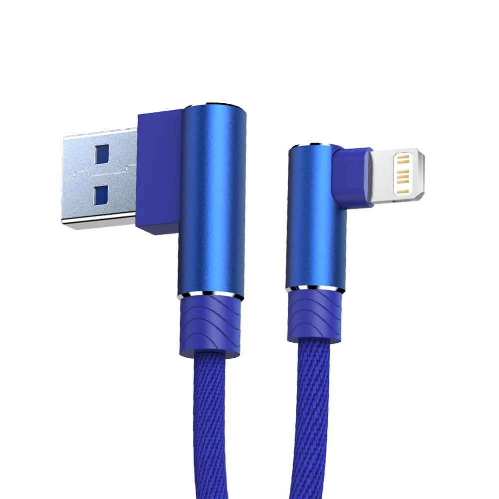 3m 90 Degree USB Cable For iPhone 13 12 11 Pro Max Xs X XR 6 6s 7 8 Plus SE iPad Fast Charging Data Lead Mobile Phone Long Wire | Мобильные
