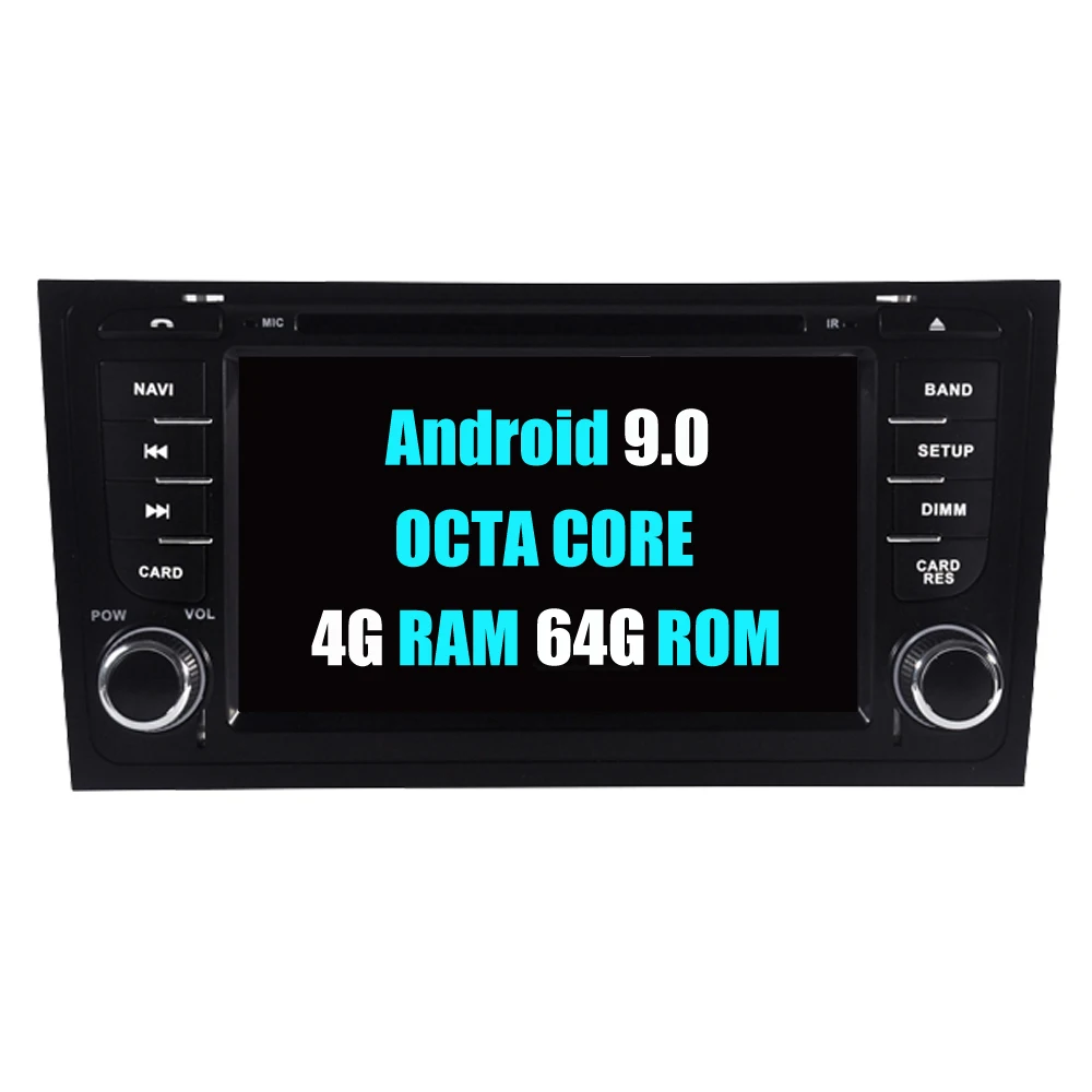Discount RoverOne Android 9.0 Car Multimedia System For Audi A6 C5 S6 RS6 Radio Stereo DVD GPS Navigation Media Music Player PhoneLink 0