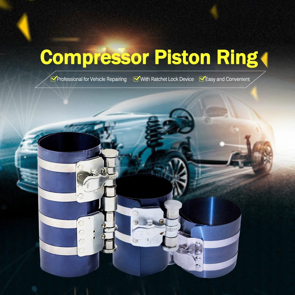 

3" / 4" / 6" Piston Ring Compressor Installer Ratchet Plier Remover Expander Engine Pull Tool With Wrench