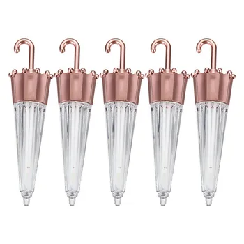

5PCS Umbrella Lip Gloss Tube Lip Glaze Empty Tube Spray Paint Wen Rose Gold Makeup DIY Lip Glaze Reusable Container