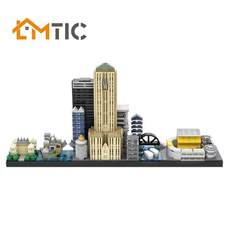 

MOC Movie Gotham Skyline (The Dark Knight Trilogy) 569pcs Building Blocks Diy Bricks Educational Christmas Gift For Children Kid