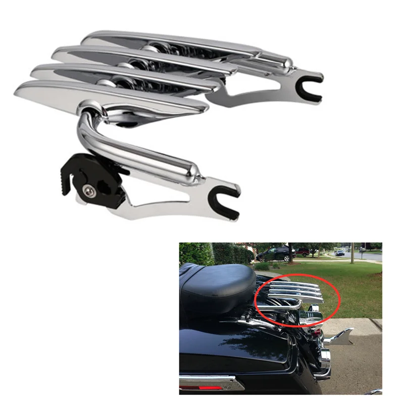 Motorcycle Detachable Stealth Luggage Rack Docking Hardware For Harley Touring Road King Street Electra Glide FLHX FLHR 2014-23