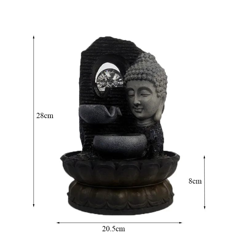 Смола Будда водный пейзаж фэн шуй орнамент крытый фонтан ремесла офиса украшения дома настольные украшения свадебный подарок
