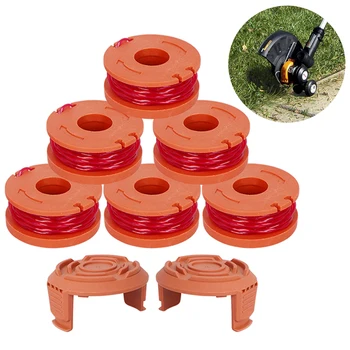 

6+2 Pcs Replacement 10-Foot Grass Synthetic Trimmer/edger Spool Line Compatible Model Worx Wg180 Wg163 Wa0010 Power Tool