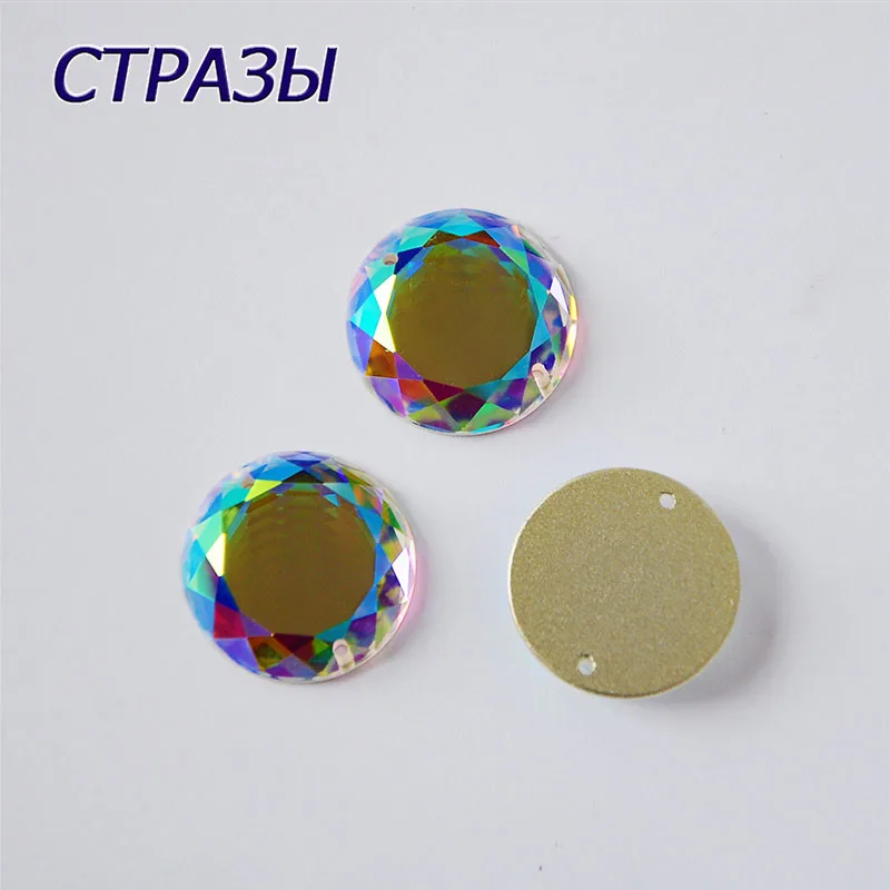 C2010TH зеркало с двумя отверстиями Стразы Кристалл AB Высокое Качество Блестящие