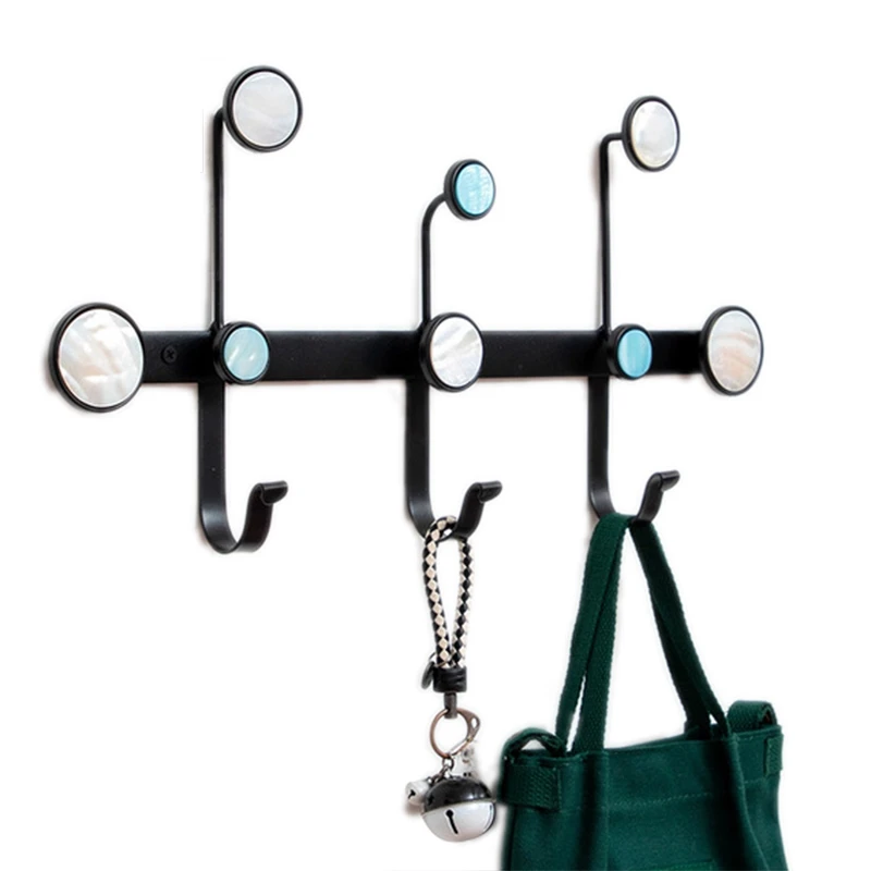 

Creative Wrought Iron Rack Coat Hook Wall Storage Shelf Multi-Purpose Hooks for Wall Ornaments Hanger Multi-Function Storage Rac