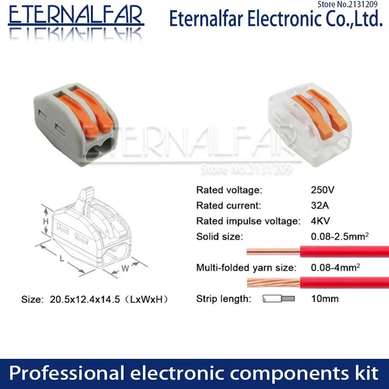 Тип PCT-212 32A 250V 4KV Многофункциональный быстрый соединитель провода 28-12AGW водонепроницаемый BV VR 213 SPL-2 нажимной клеммный блок