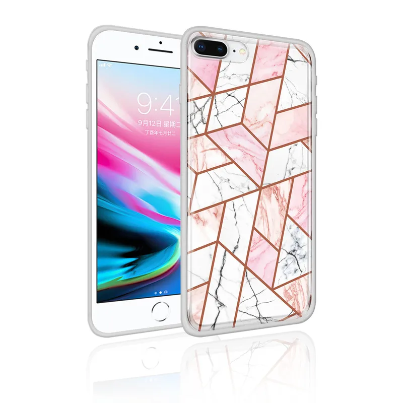 

Bling Glitter Sparkle Marble Colorful Case for iPhone 11 Pro Max XS Max X XR 6 7 8 6s Plus Clear Bumper Soft TPU and PC Cover