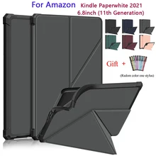 

2021 All-New Kindle Case For Kindle Paperwhite 6.8inch Cover 11th Gen Waterproof Flip E-book Shell Capa with Auto Wake/Sleep+Pen