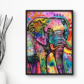 

New 11401 Purple Elephant B# Pattern Home Decoration Printed Wall Art Pictures Canvas Painting For Home Decaration