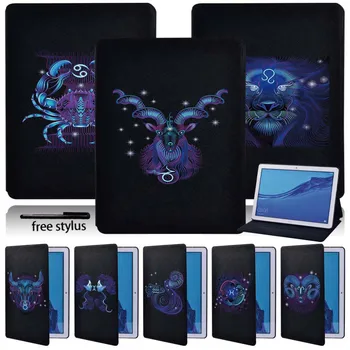 

Tablet Case For HUAWEI MediaPad T3 8.0 / T3 10 9.6" / T5 10 10.1"-Tablet Lightweight Hard Shell Pu Leather Smart Cover Case