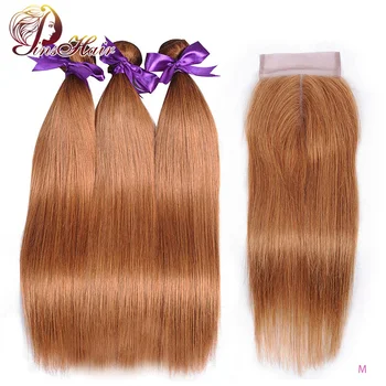 

Blonde Bundles With Closure Straight Human Hair Color Bundles With Closure Brazilian Remy Hair Weave Bundles Human Hair Pinshair