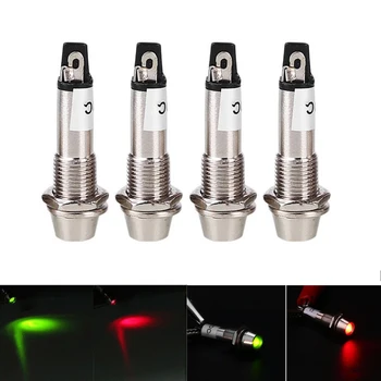 

4pcs/Set LED Dashboard Warning Signal Lights Lighting Fixture 12V 8mm Durable