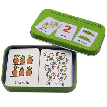 

Anti-Tear Flash Cards Learning Alphabet Puzzle Cards, Matching Puzzle Cognitive Early Educational Learning Toys Mental Storage B