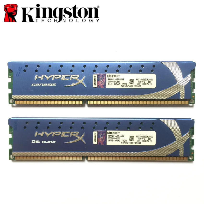 

Kingston HyperX PC Memory RAM Memoria Module Computer Desktop 4GB (2pcsX2GB) 4G DDR3 PC3 1600MHZ 2G 4G 1600 MHZ