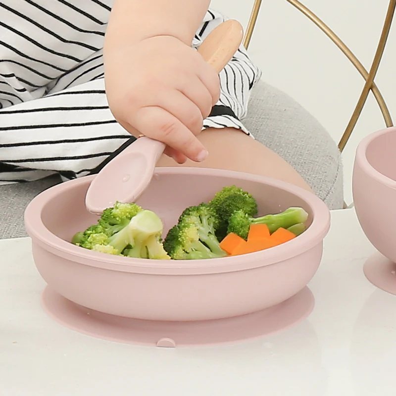 100% Natural Food Grade Inventory Easy To Rinse Spoon Weaning Unbreakable Rubber Fork Dishwasher Safe Feeding Set