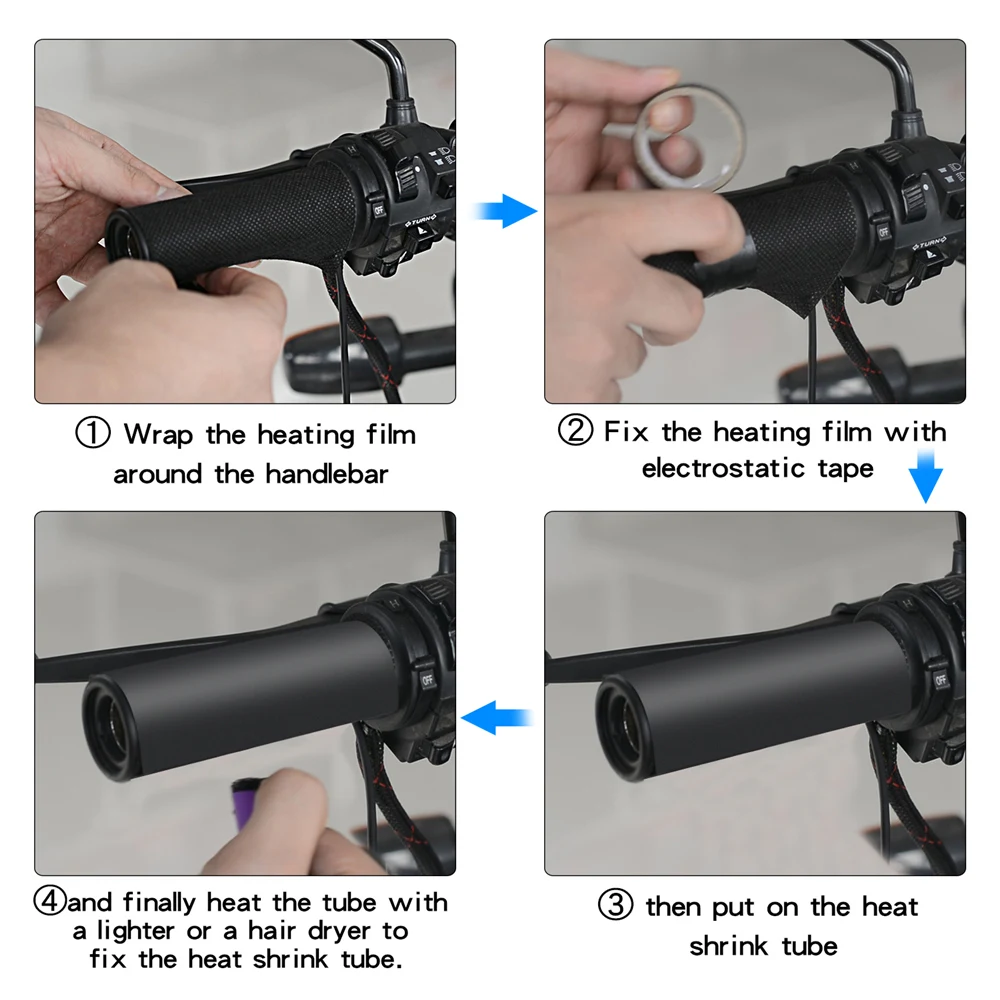 12 В Lntelligent контроль температуры Третий механизм с подогревом ручки вставки руль грелки для универсальный захват ATV мотоцикл