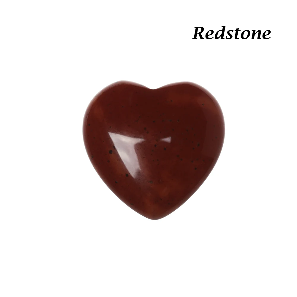1 шт. натуральный кварц в форме сердца кристалл чакра Целебный Камень Подвеска из драгоценных камней DIY ювелирные изделия ручной работы принадлежности для рукоделия - Цвет: Redstone