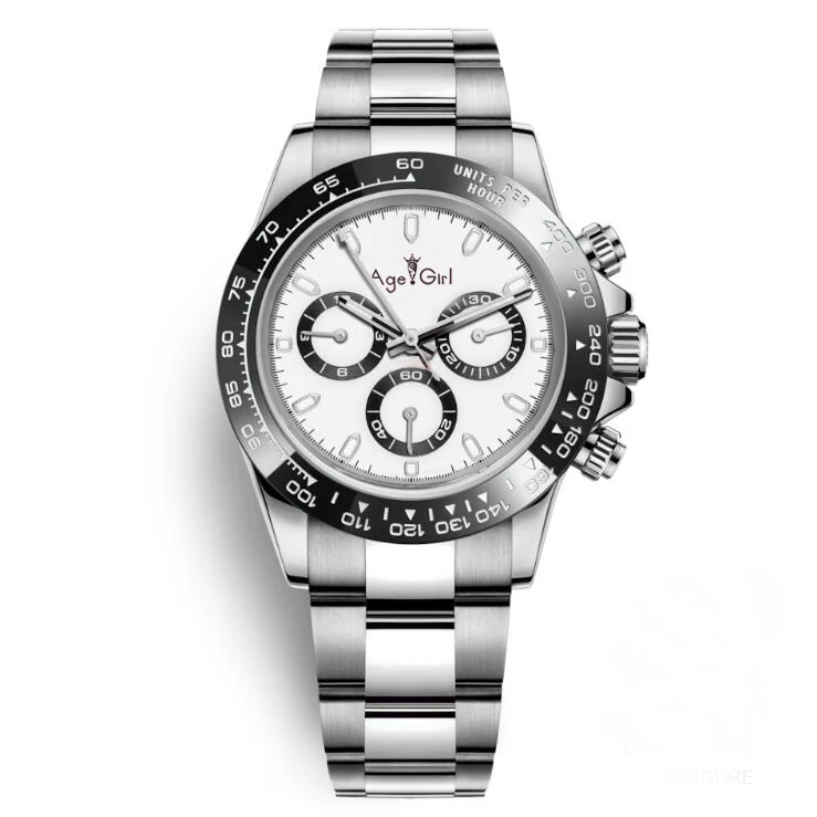 Роскошные брендовые Новые Мужские автоматические механические часы черный синий белый сапфир керамика из нержавеющей стали ободок Daytona часы AAA