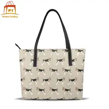 Wire Fox Terrier сумка Wire Fox Terrier сумки с верхней ручкой уличная женская кожаная сумка-тоут женские сумки