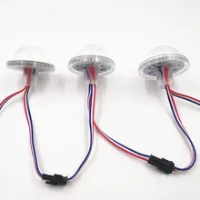 Адресуемый 45 мм светодиодный пиксельный светильник; 12 светодиодов 5050; DC12V; 2,88 Вт; IP65; UCS2903 IC; прозрачная крышка/матовая крышка