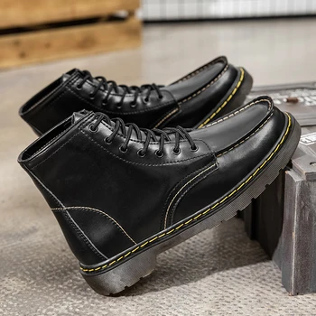 

Winter Brand Martens Boots for Men Genuine Leather Fashion Doc Boots Women Boots Martin Unisex Casual Shoes Botas Martens 2020