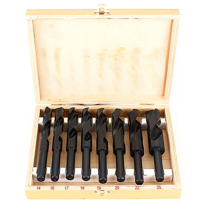 HHO-8Pcs/Lot High Speed Carbon Steel Drill Bits Hss Reduced Shank Hss Twist Drill Bits Tools Woodworking Power Tools